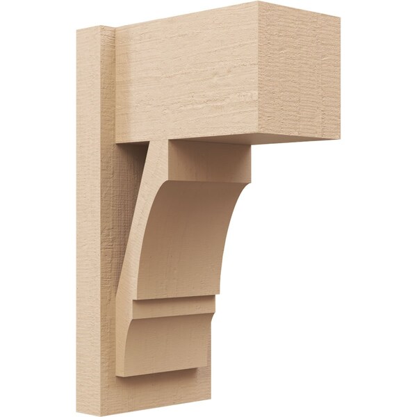 Ekena Millwork 8-in W x 12-in D x 20-in H Balboa Block Rough Cedar Woodgrain TimberThane Outlooker, Primed Tan OUTUR080X12X20BOA44RCPR - main